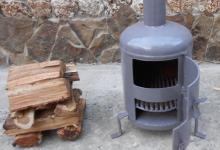 Экономичная дровяная печь для гаража длительного горения своими руками